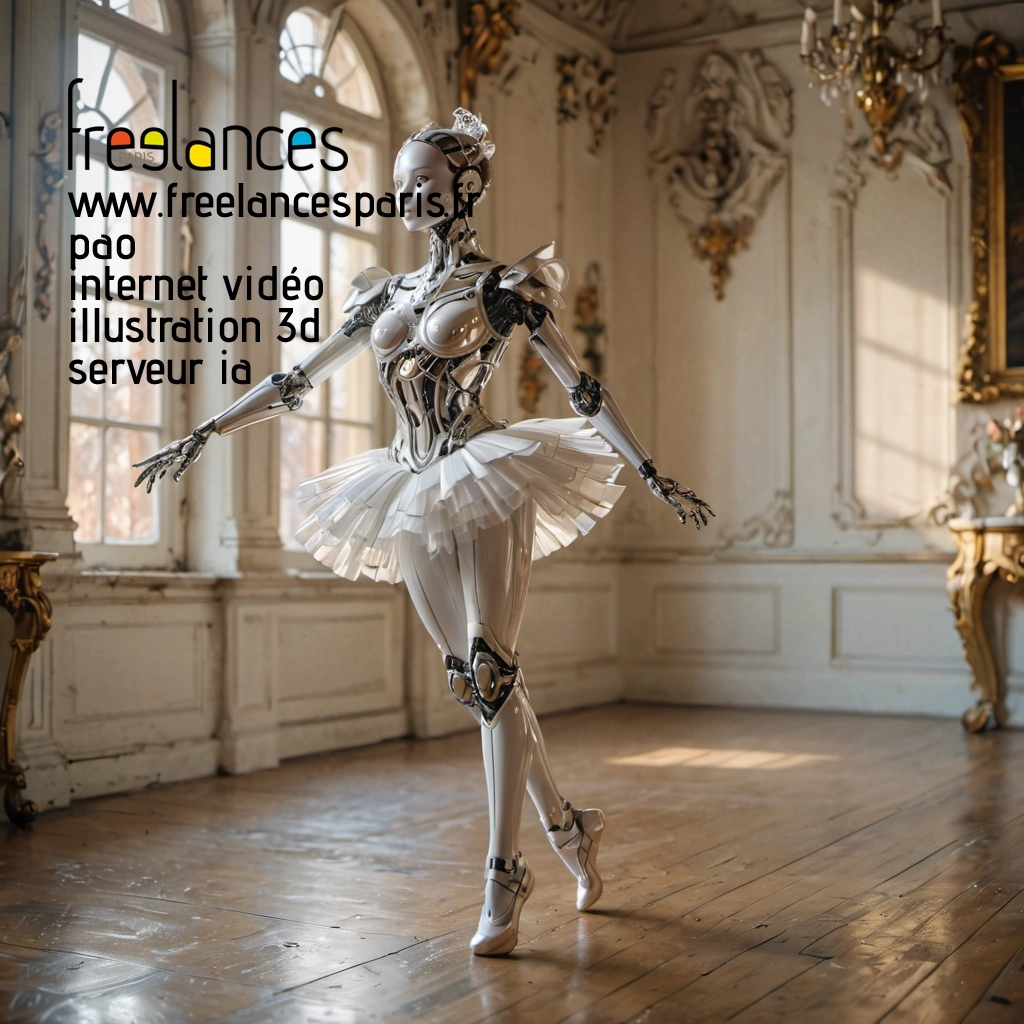 Pao mise en page internet vidéo illustration 3d serveur IA générative AI freelance paris studio de création magazines PTZSQ3B0